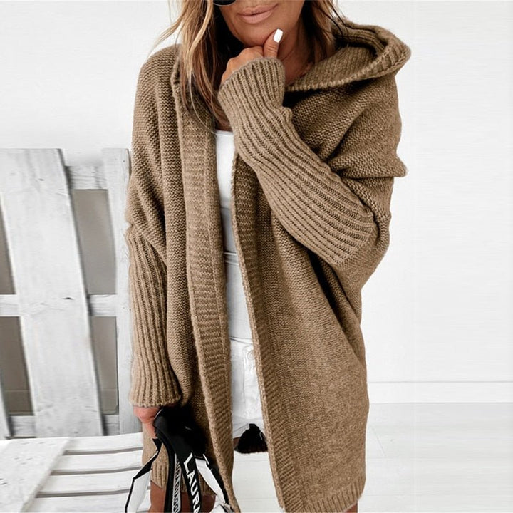 Comfortable Ladies Cardigan - Luna-Khaki-S-Nora Luxe