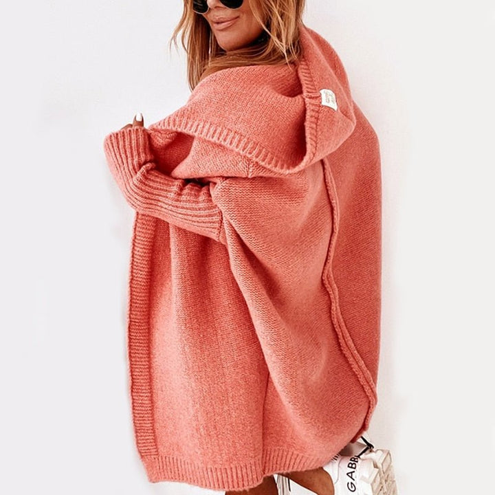 Comfortable Ladies Cardigan - Luna-Orange-S-Nora Luxe