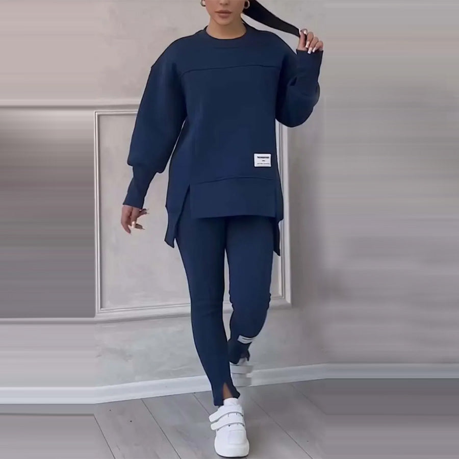 Comfortable Ladies Clothing Set - Elin-Blue-S-Nora Luxe