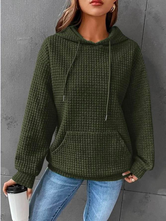 Comfortable Ladies Hoodie - Mia-Dark Green-S-Nora Luxe