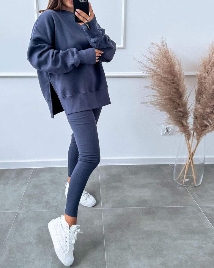 Comfortable Ladies Loungewear Set - Mila-Blue-S-Nora Luxe