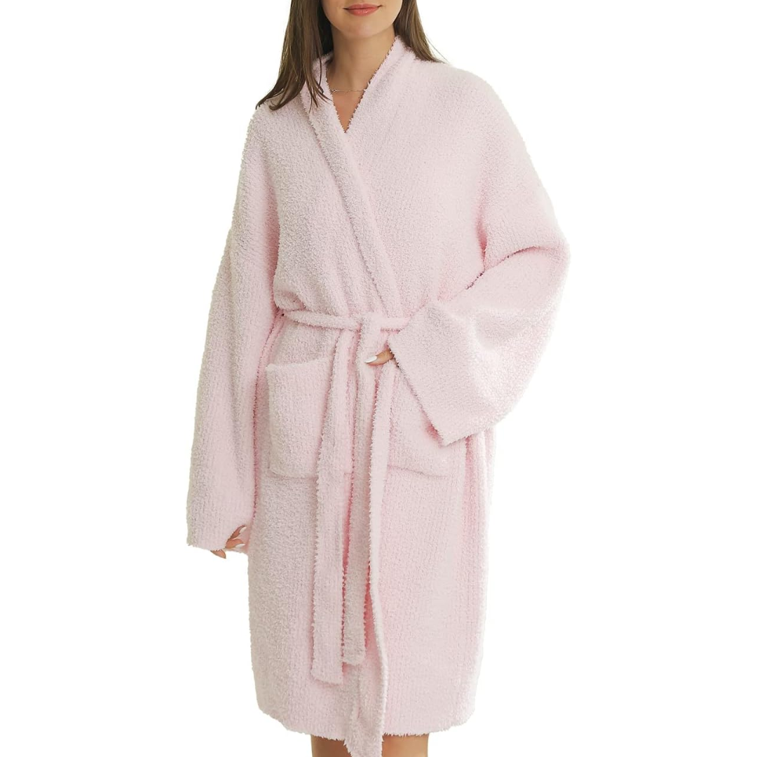 Comfortable Ladies Spa Bathrobe - Victoria-Pink-Nora Luxe