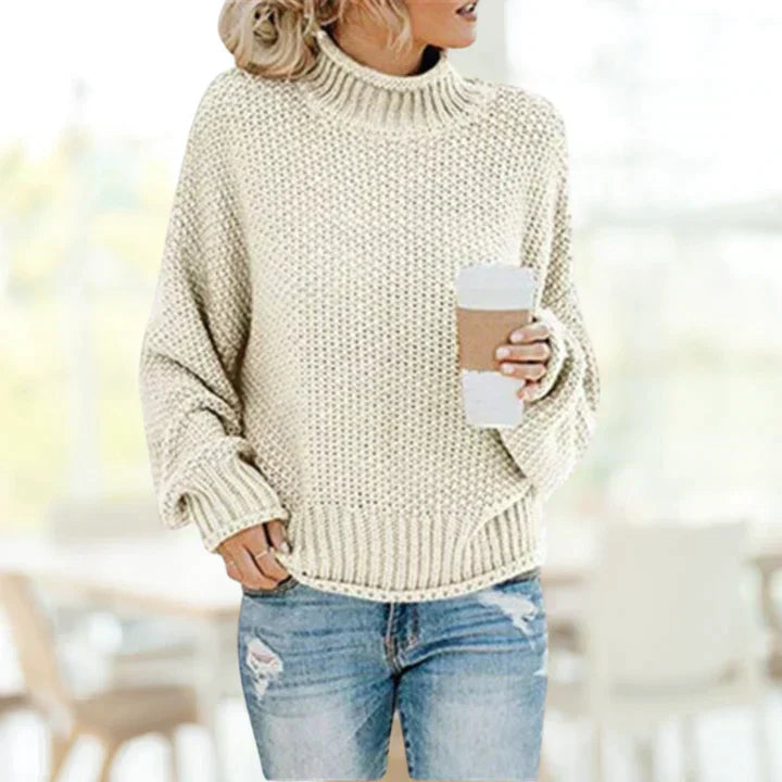 Comfortable Ladies' Sweater - Mia-Beige-S-Nora Luxe