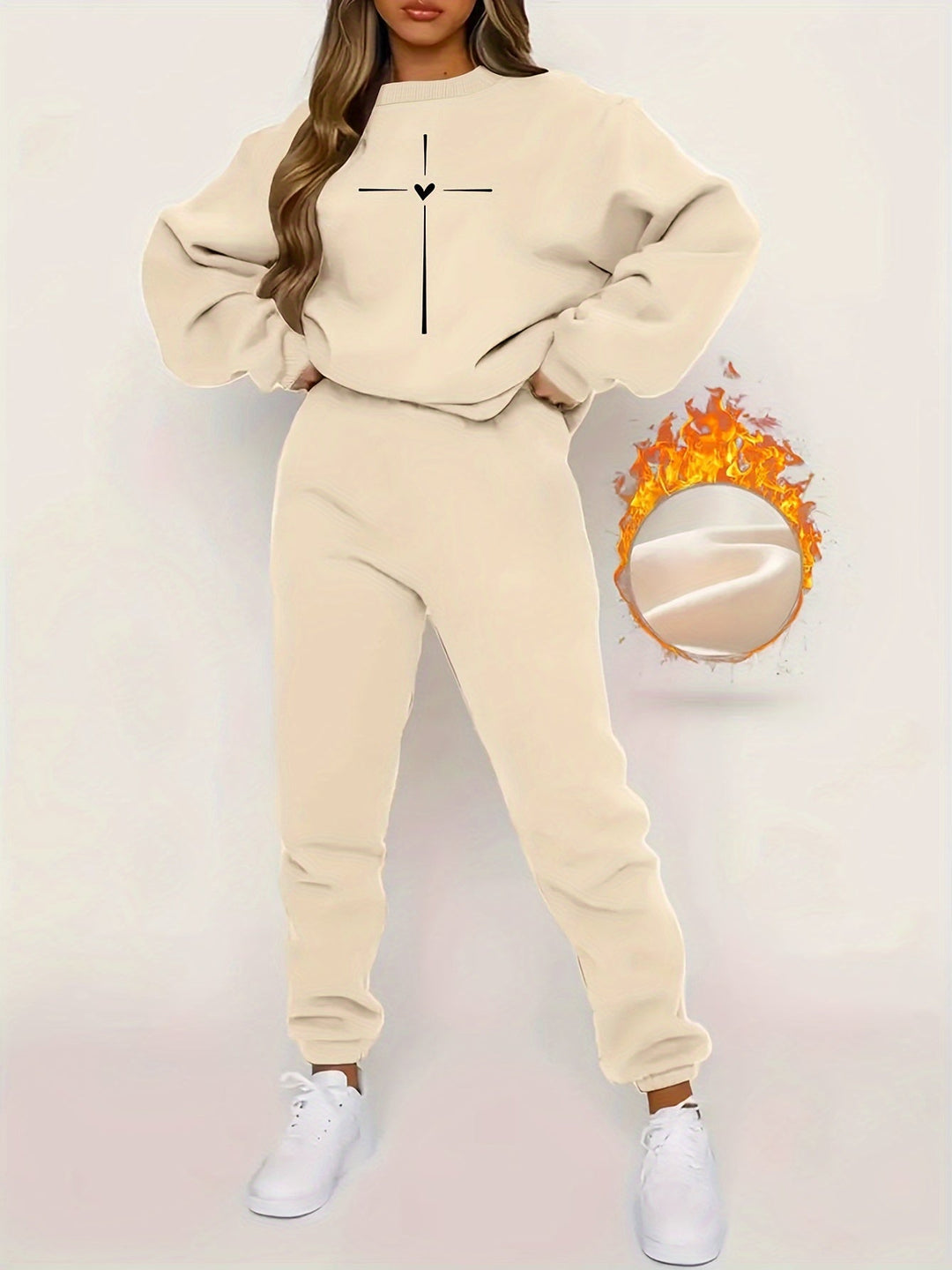 Comfortable Ladies' Tracksuit - Ivy-Beige-S-Nora Luxe