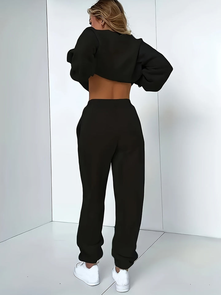 Comfortable Ladies' Tracksuit - Ivy-Black-S-Nora Luxe