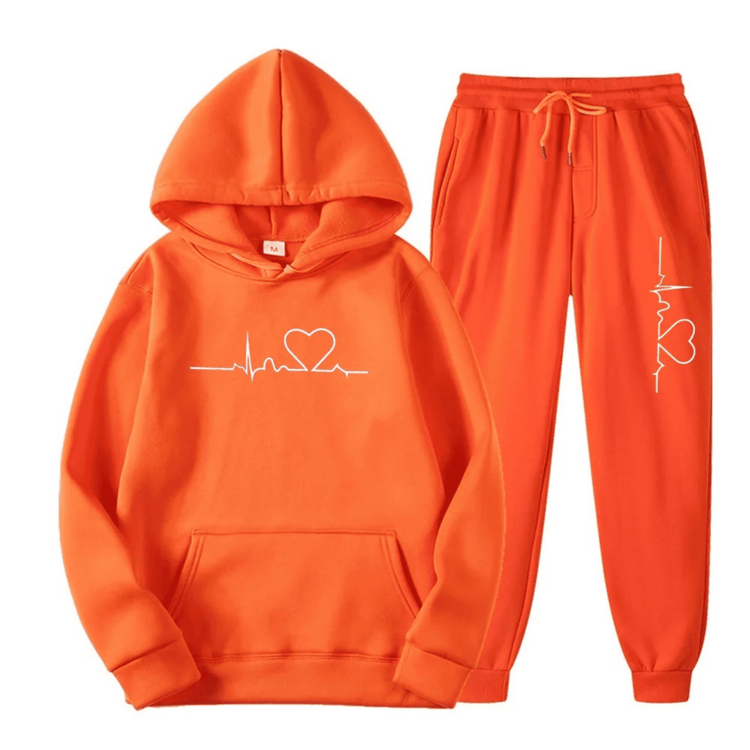 Comfortable Ladies Training Suit - Lyra-Orange-S-Nora Luxe