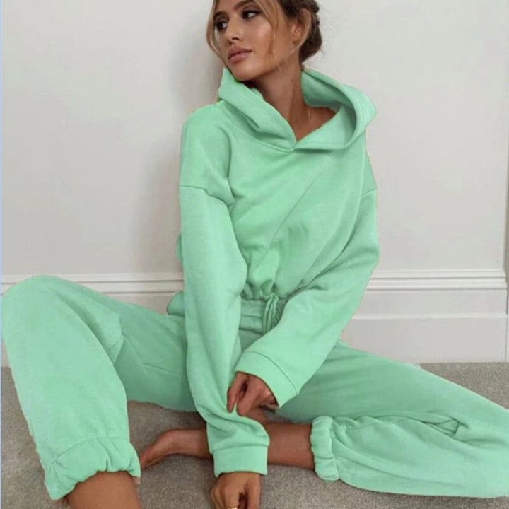 Comfortable Ladies Training Suit - Serena-Green-S-Nora Luxe