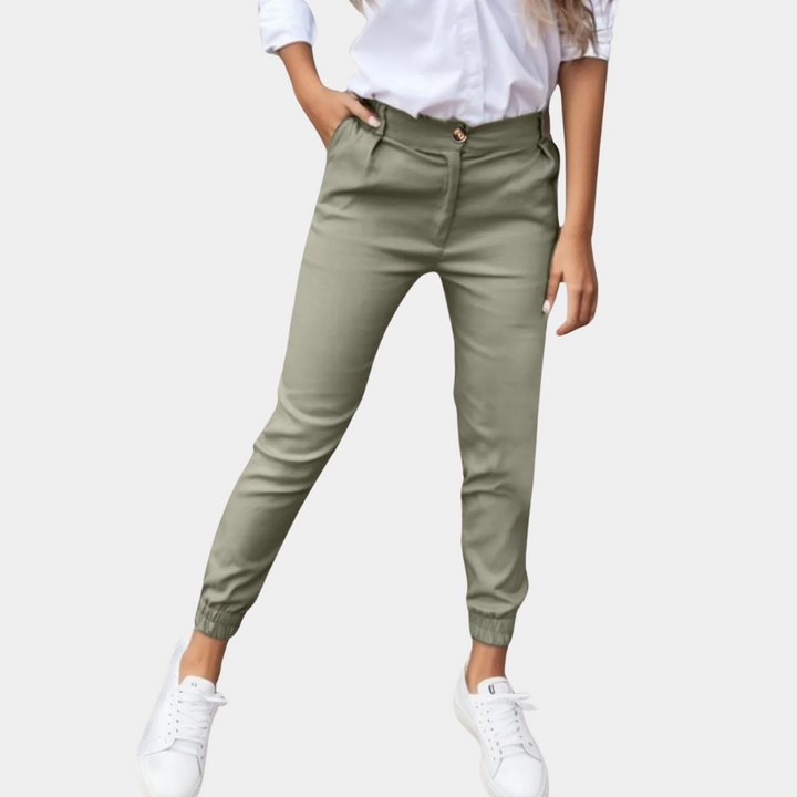 Comfortable Ladies' Trousers - Amelia-Green-S-Nora Luxe