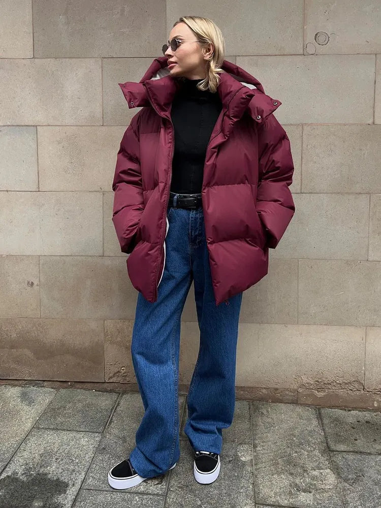 Comfortable Ladies Winter Coat - Aurora Luxe-Gray-S-Nora Luxe