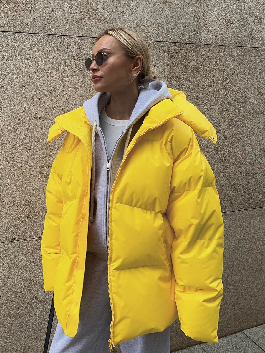 Comfortable Ladies Winter Coat - Aurora Luxe-Yellow-S-Nora Luxe