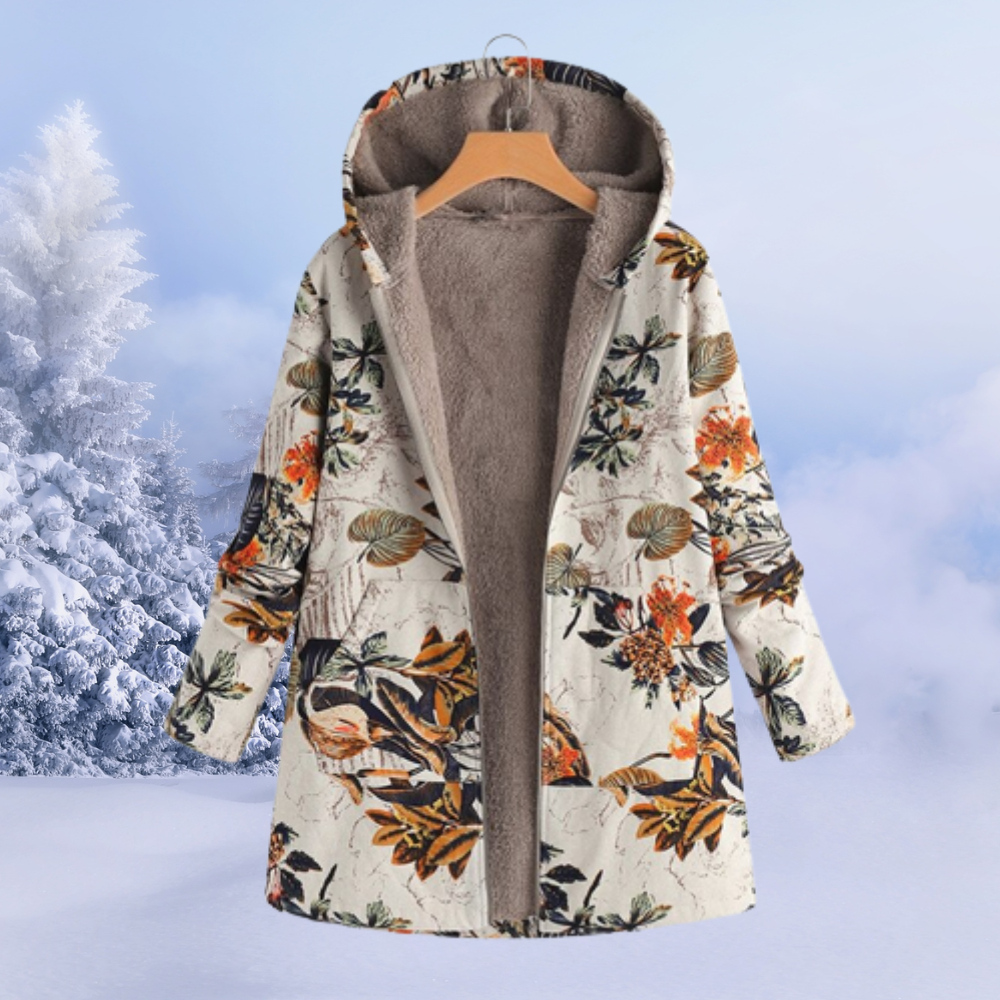 Comfortable Ladies' Winter Coat - Liora-Orange-S-Nora Luxe