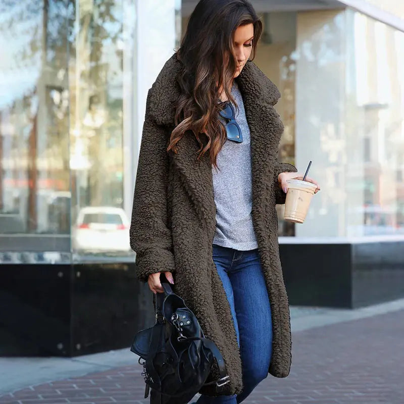 Comfortable Ladies Winter Coat - Mila-Dark Gray-S-Nora Luxe