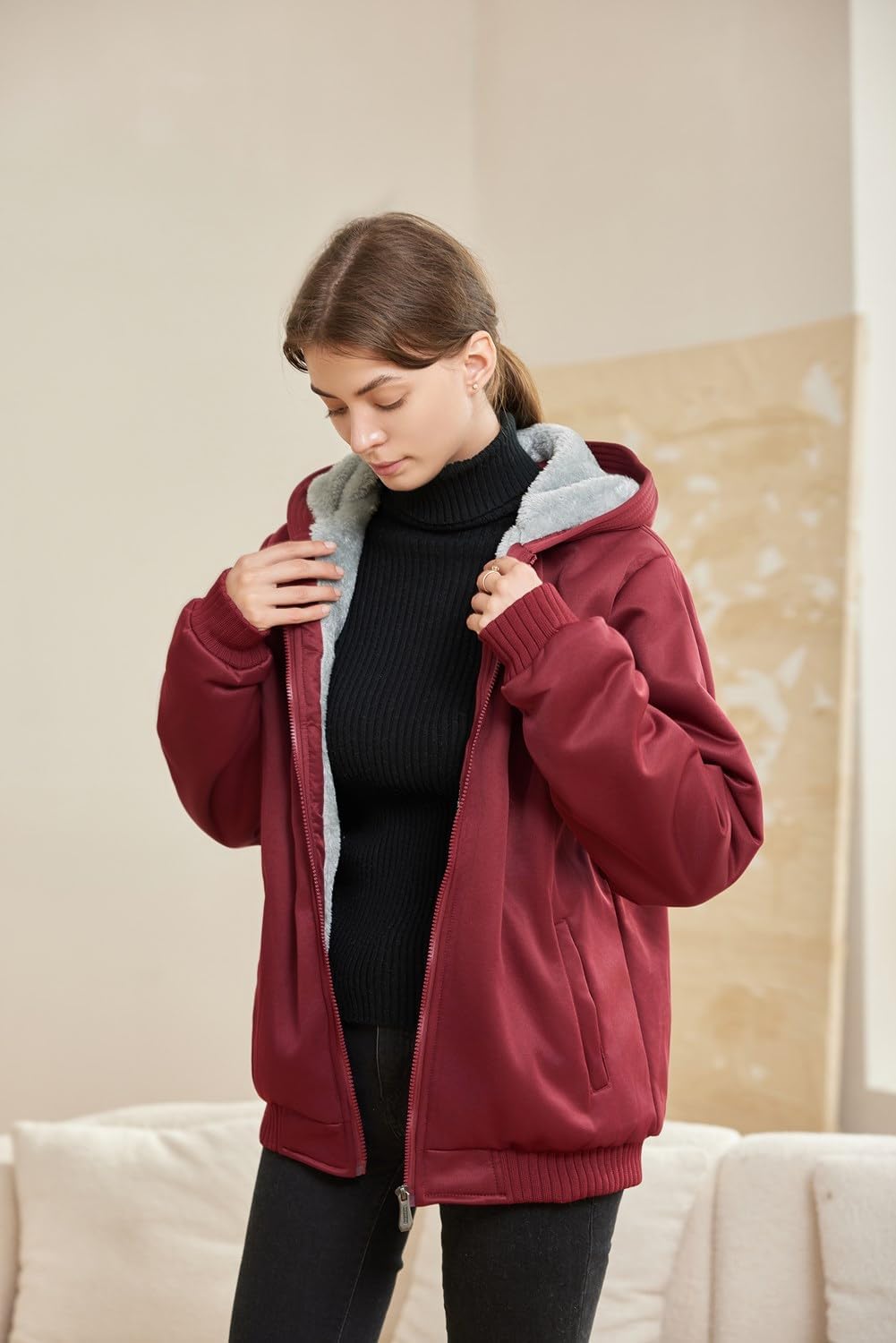 Comfortable Ladies Winter Fleece Vest - Gemma-Black-S-Nora Luxe