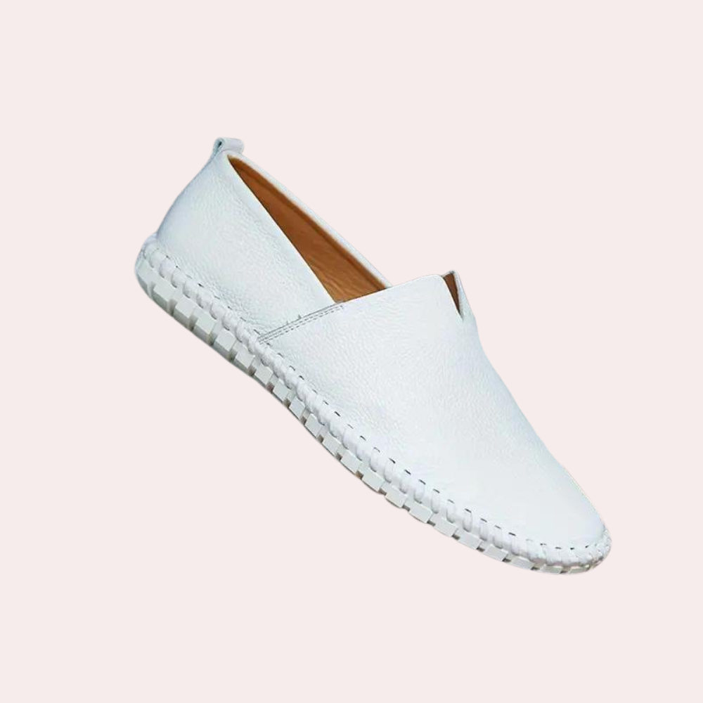 Comfortable Leather Slip-Ons for Men - Milan-White-7-Nora Luxe