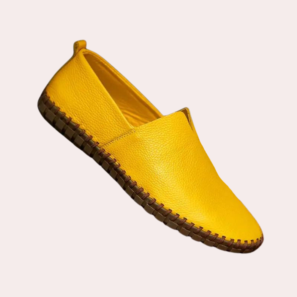 Comfortable Leather Slip-Ons for Men - Milan-Yellow-7-Nora Luxe