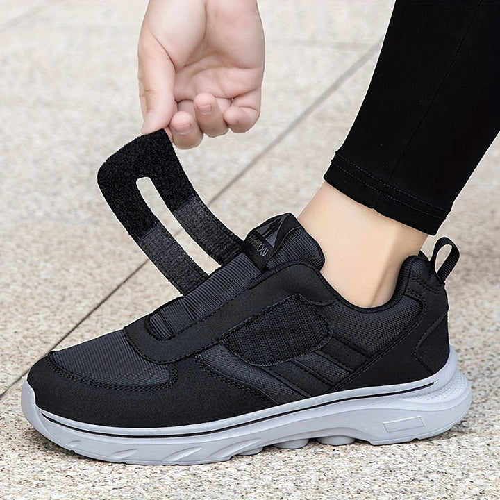 Comfortable Loop Shoes with Velcro - EasyStride-Black-3.5-Nora Luxe