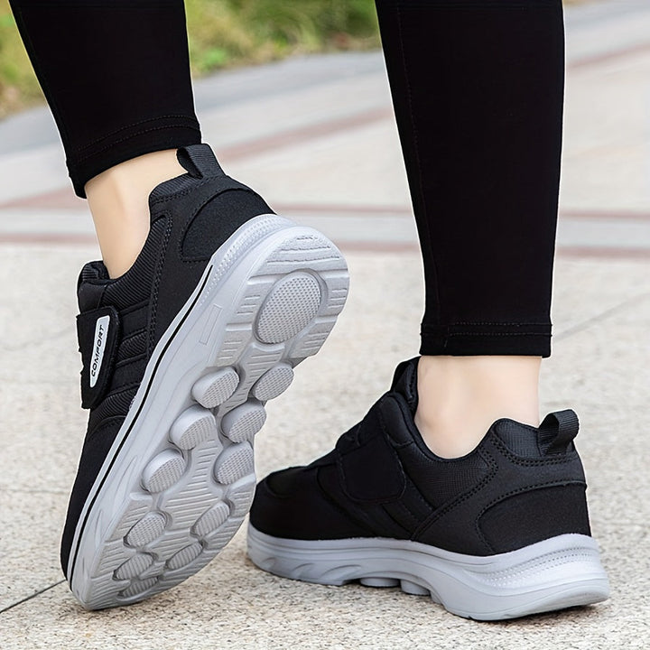 Comfortable Loop Shoes with Velcro - EasyStride-Black-3.5-Nora Luxe