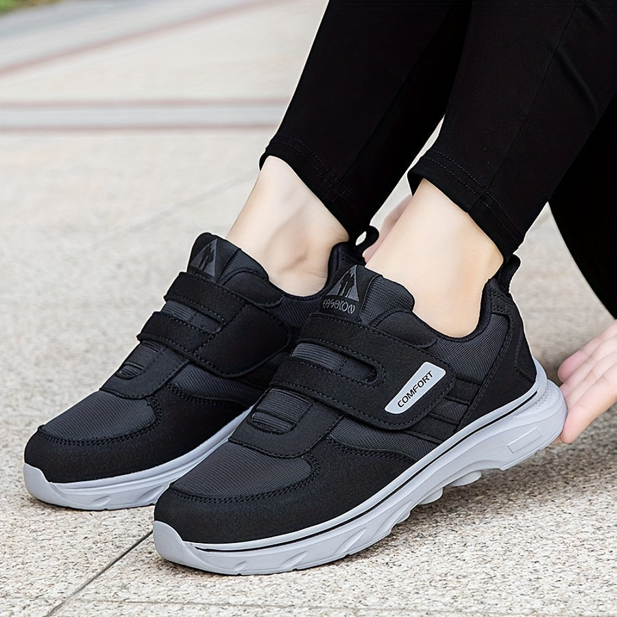 Comfortable Loop Shoes with Velcro - EasyStride-Black-3.5-Nora Luxe