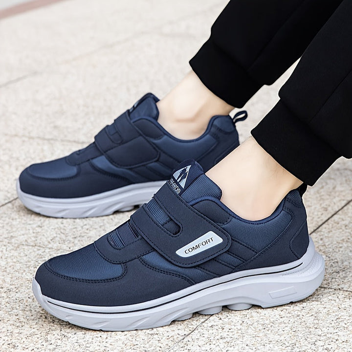 Comfortable Loop Shoes with Velcro - EasyStride-Blue-3.5-Nora Luxe