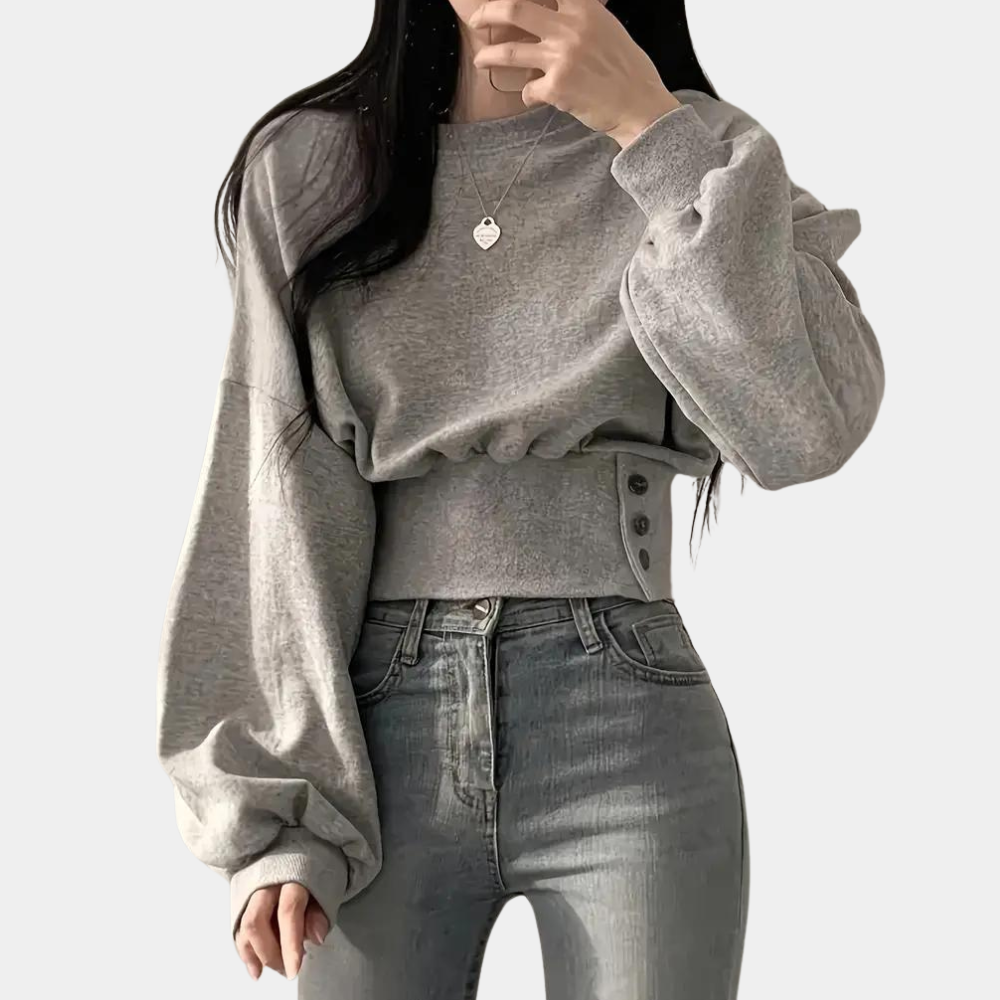 Comfortable Loose Fit Women's Sweater - Emma-Gray-XS-Nora Luxe