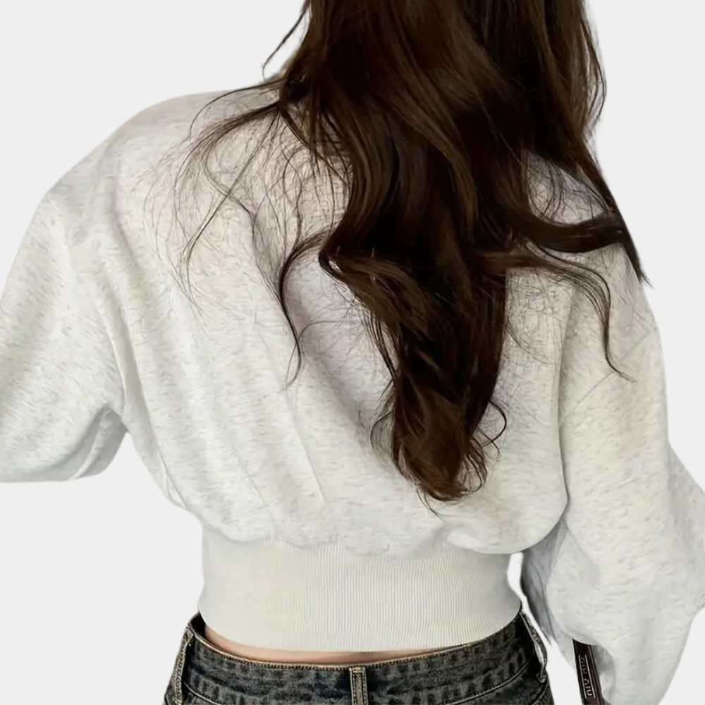 Comfortable Loose Fit Women's Sweater - Emma-Light grey-XS-Nora Luxe