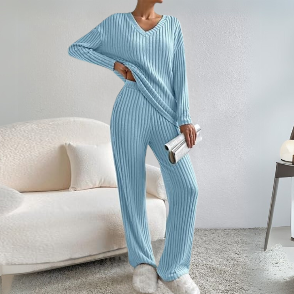 Comfortable Lounge Set for Women - Maren-Blue-XS-Nora Luxe