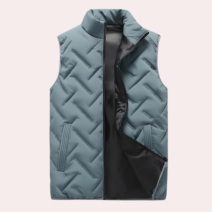 Comfortable Men's Bodywarmer - Daan-Blue-S-Nora Luxe
