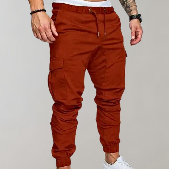 Comfortable Men's Cargo Pants - Elias-Brown-M-Nora Luxe