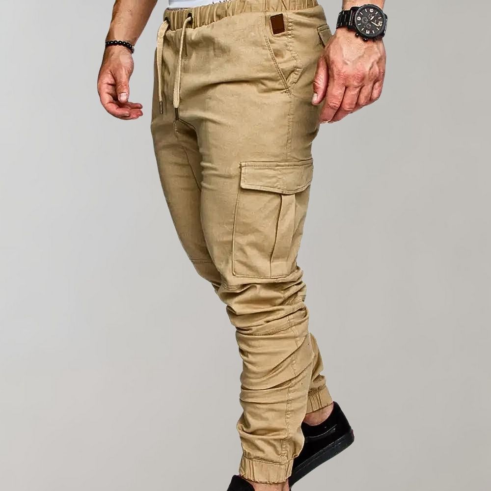 Comfortable Men's Cargo Pants - Elias-Gray-M-Nora Luxe