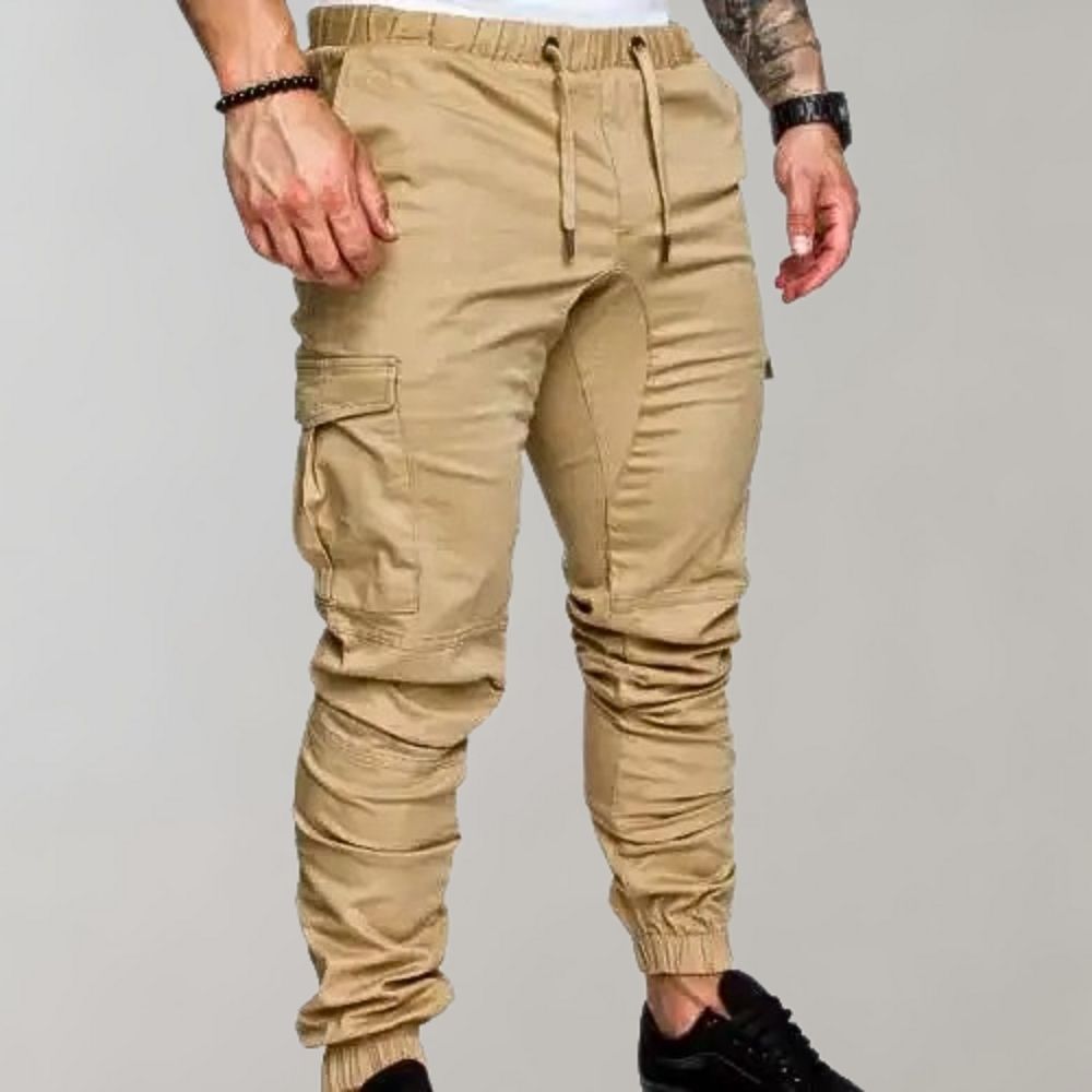Comfortable Men's Cargo Pants - Elias-Gray-M-Nora Luxe