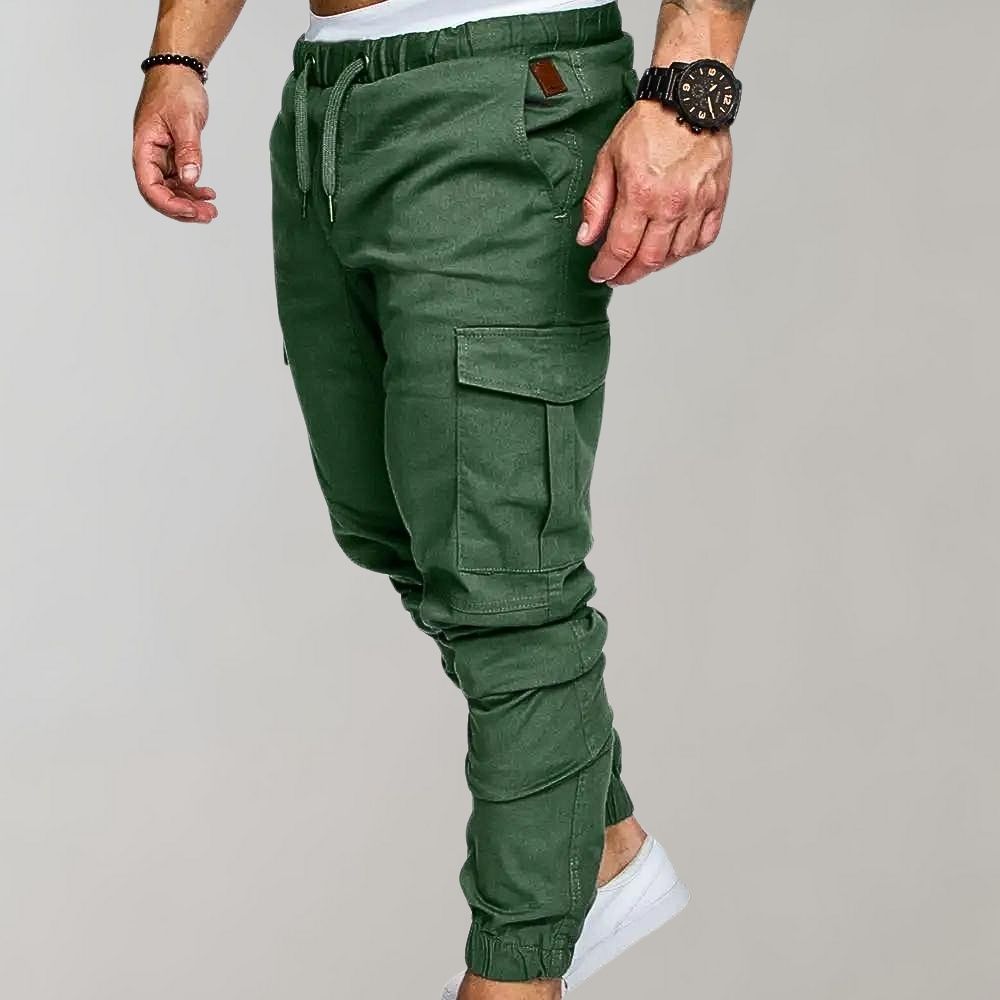 Comfortable Men's Cargo Pants - Elias-Gray-M-Nora Luxe
