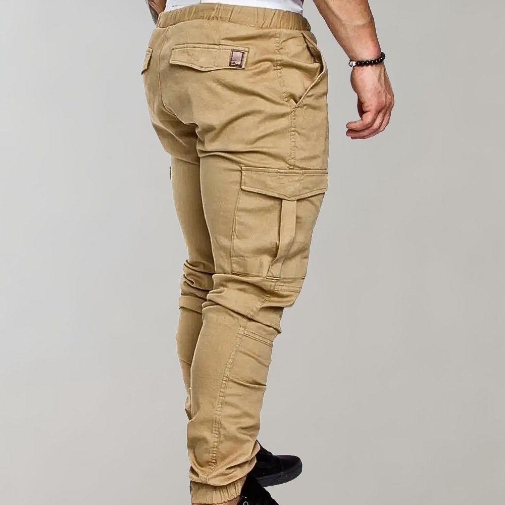 Comfortable Men's Cargo Pants - Elias-Gray-M-Nora Luxe