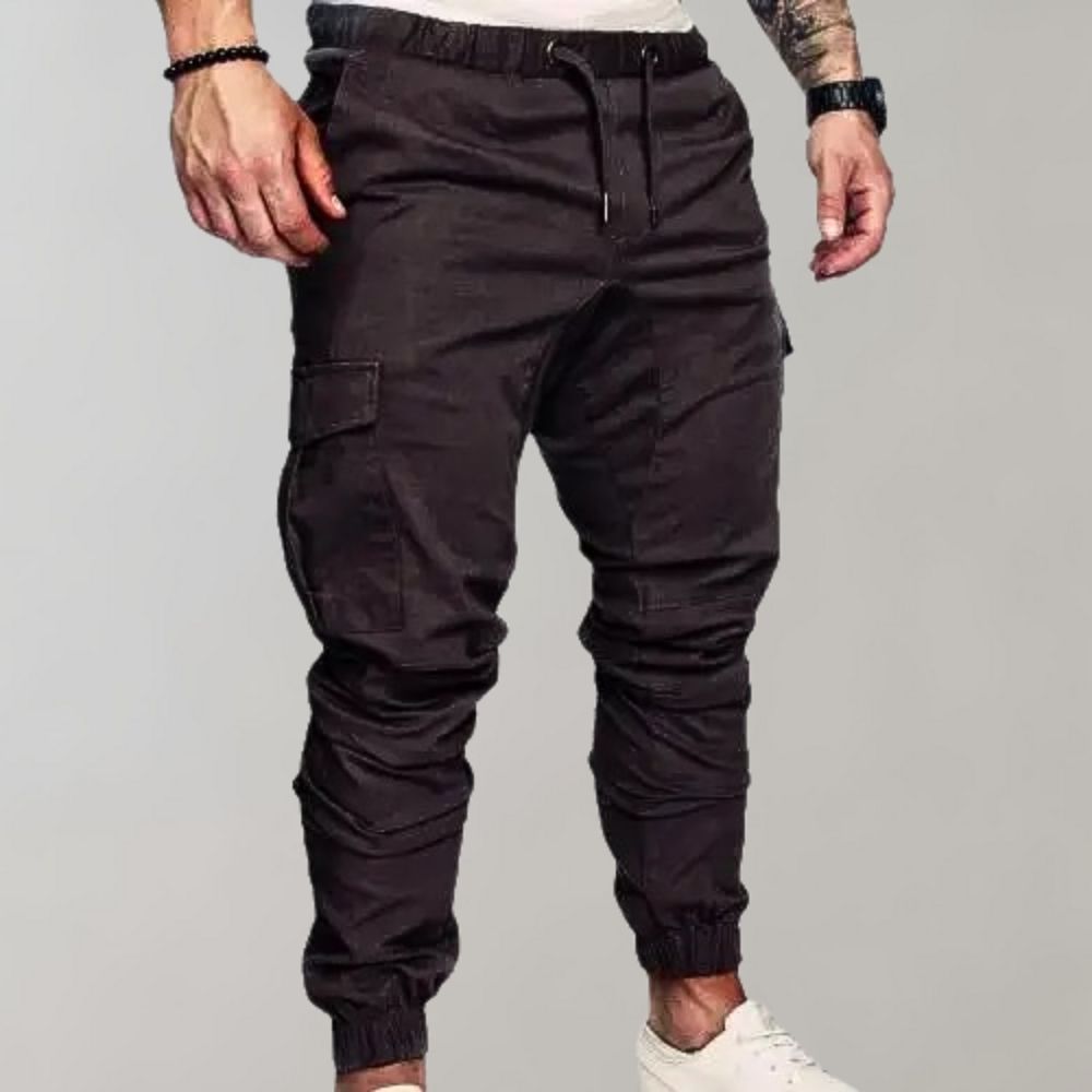 Comfortable Men's Cargo Pants - Elias-Gray-M-Nora Luxe