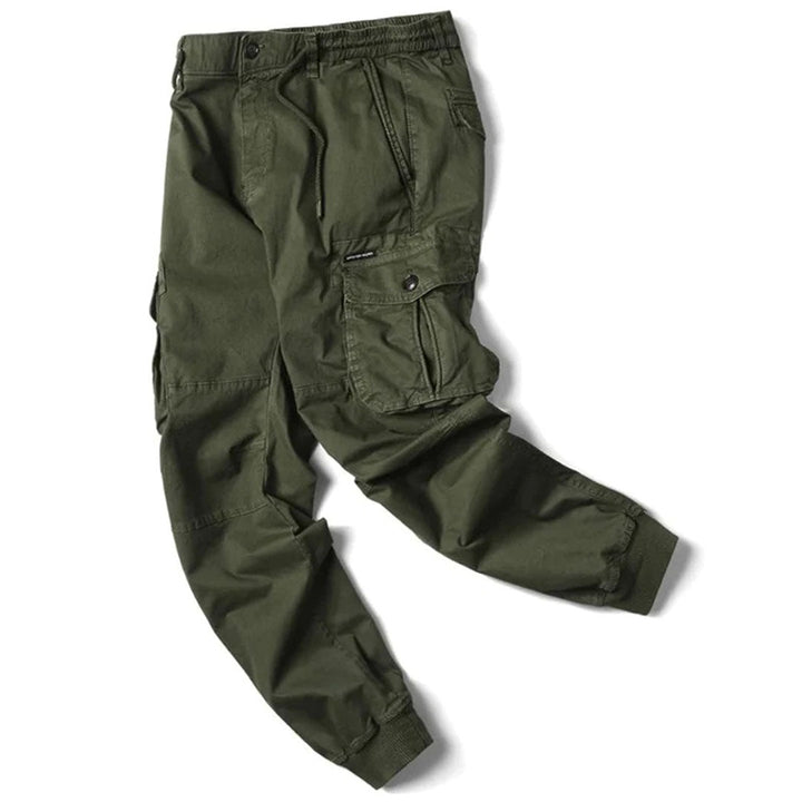 Comfortable Men's Cargo Trousers - Hunter-Beige-29-Nora Luxe