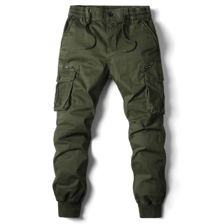 Comfortable Men's Cargo Trousers - Hunter-Green-29-Nora Luxe