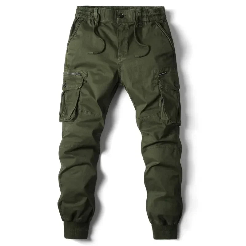 Comfortable Men's Cargo Trousers - Noah-Black-29-Nora Luxe