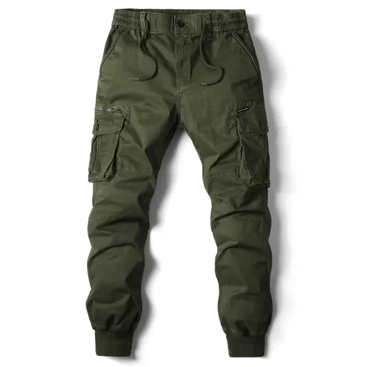 Comfortable Men's Cargo Trousers - Noah-Black-29-Nora Luxe