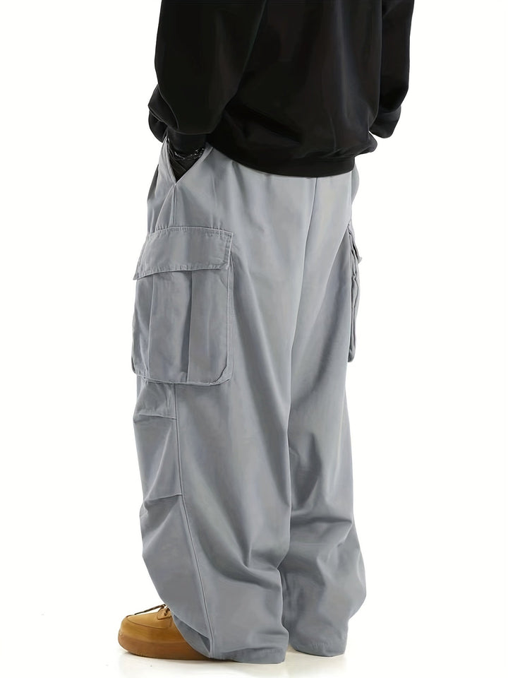 Comfortable Men's Cargo Trousers with Multiple Pockets - Daan-Black-S-Nora Luxe