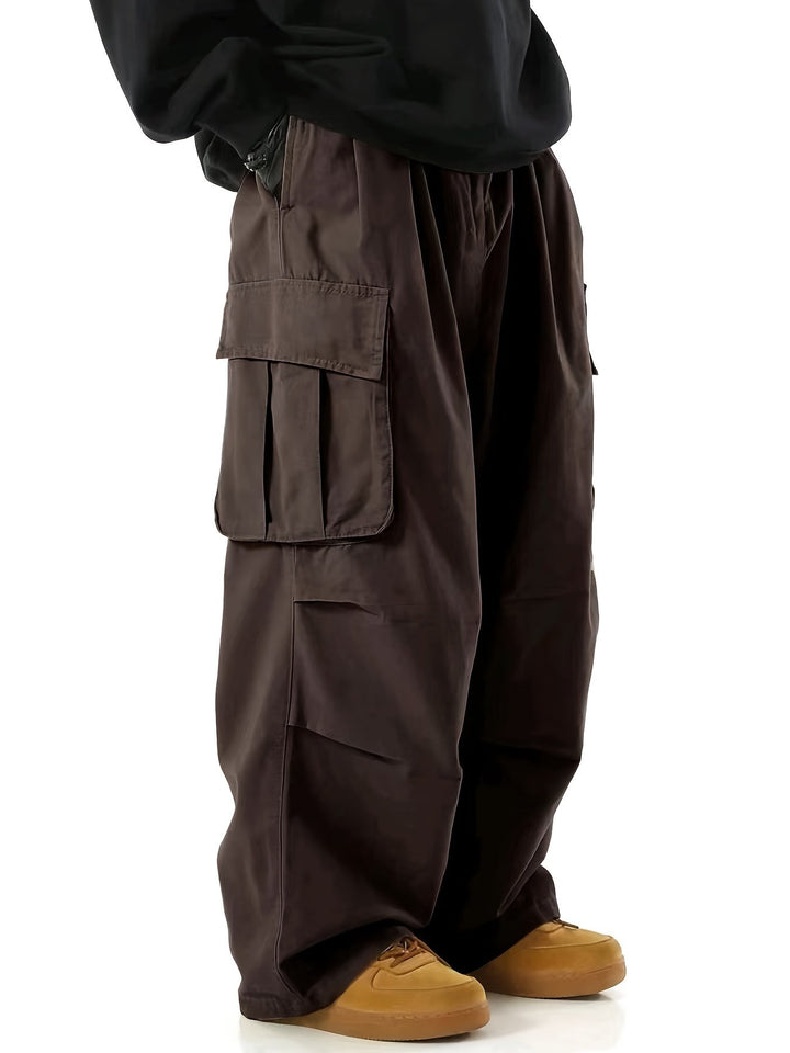 Comfortable Men's Cargo Trousers with Multiple Pockets - Daan-Black-S-Nora Luxe