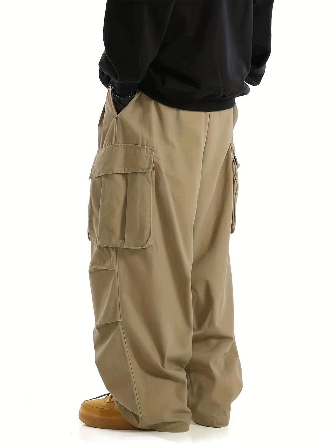 Comfortable Men's Cargo Trousers with Multiple Pockets - Daan-Black-S-Nora Luxe