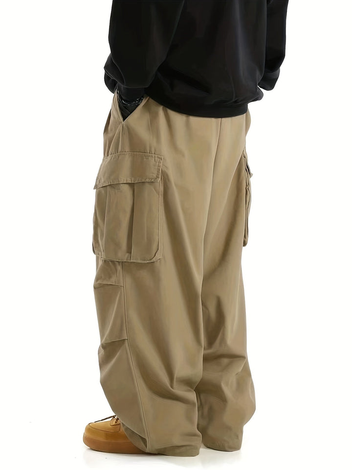 Comfortable Men's Cargo Trousers with Multiple Pockets - Daan-Black-S-Nora Luxe
