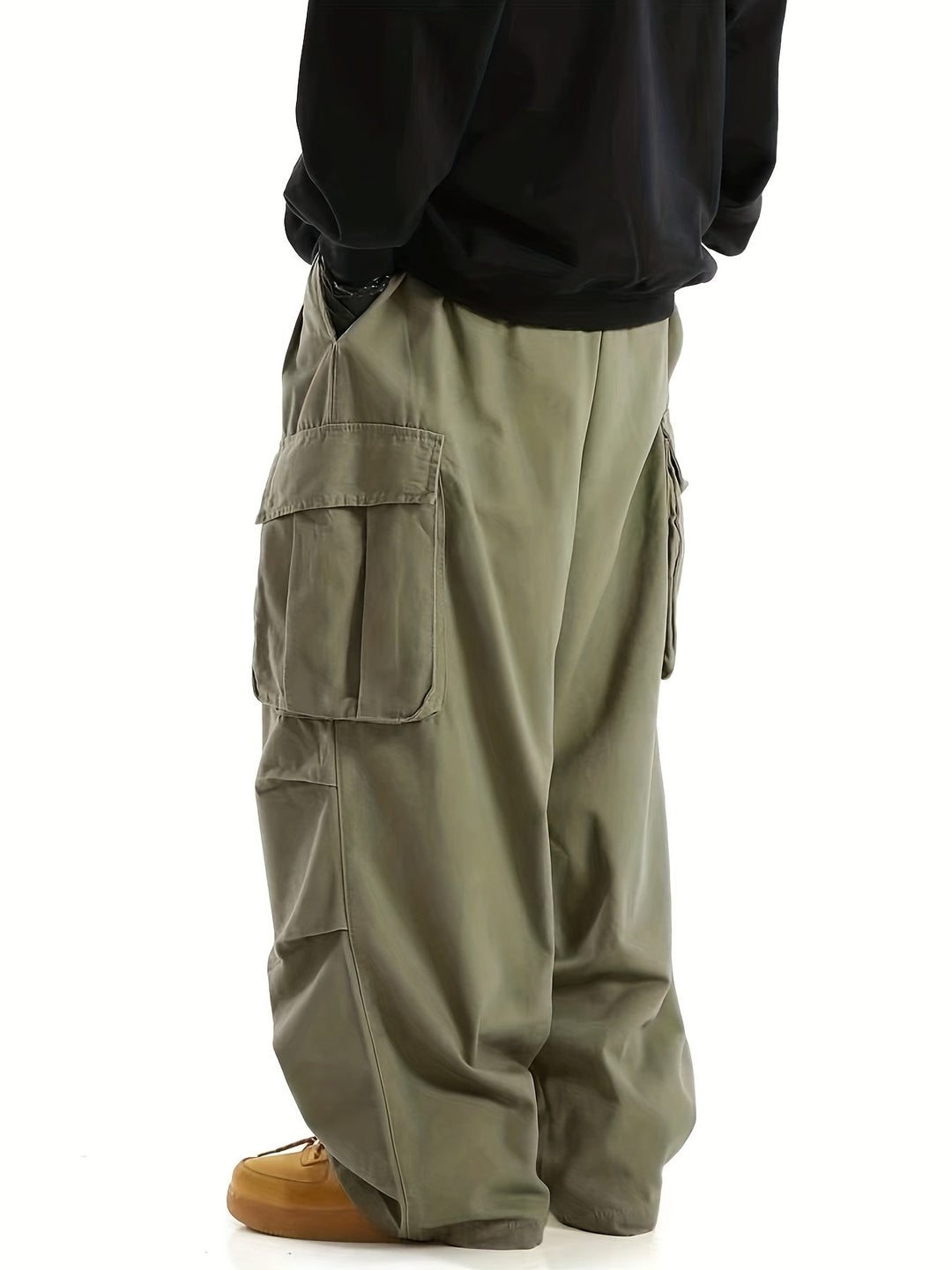 Comfortable Men's Cargo Trousers with Multiple Pockets - Daan-Black-S-Nora Luxe