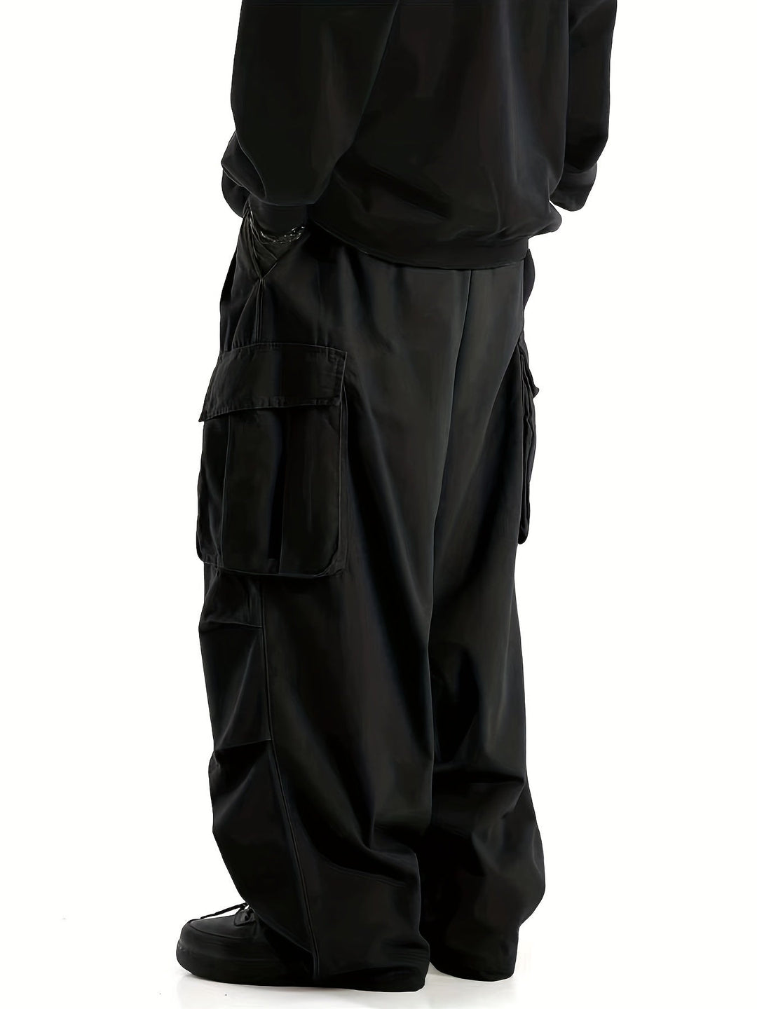 Comfortable Men's Cargo Trousers with Multiple Pockets - Daan-Black-S-Nora Luxe