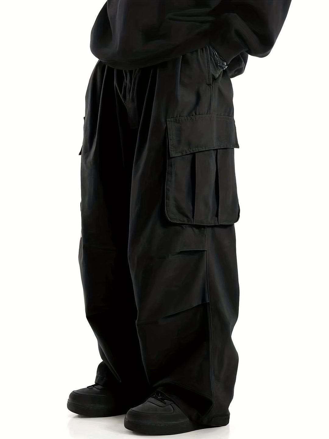 Comfortable Men's Cargo Trousers with Multiple Pockets - Daan-Black-S-Nora Luxe