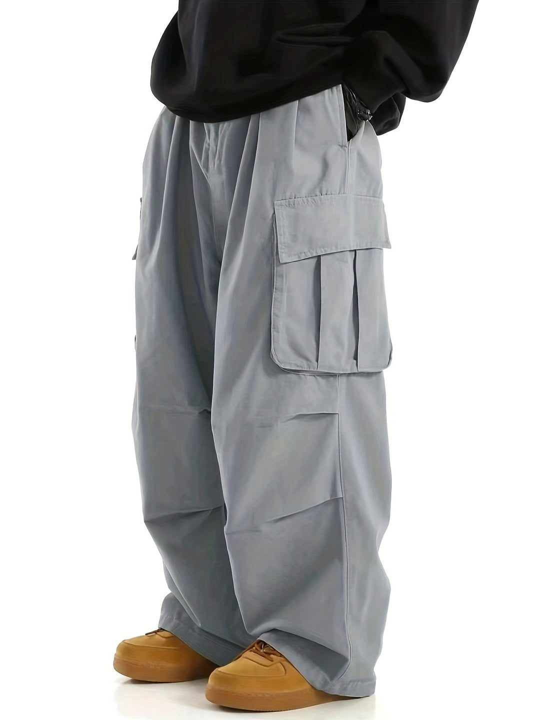 Comfortable Men's Cargo Trousers with Multiple Pockets - Daan-Gray-S-Nora Luxe