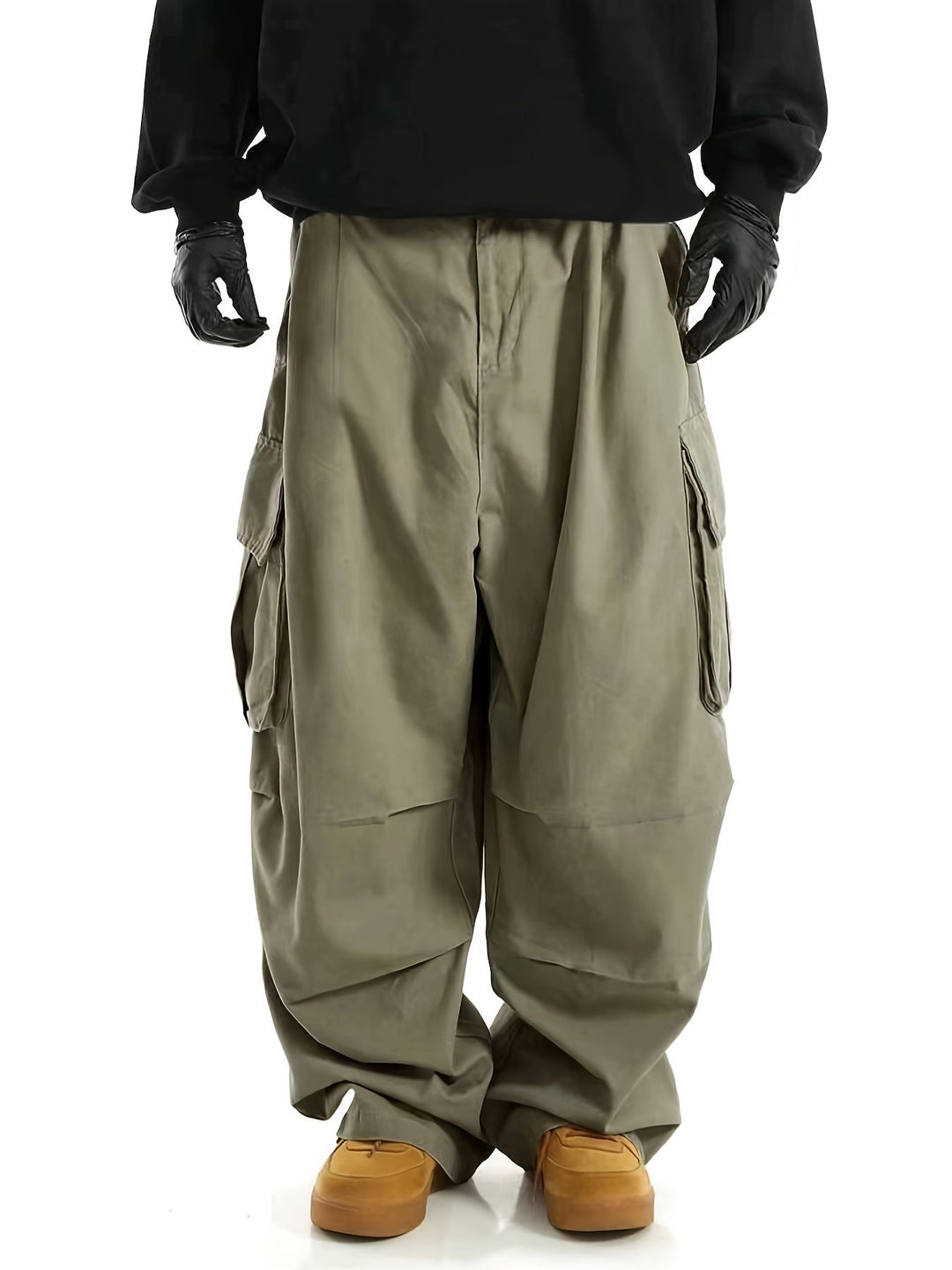 Comfortable Men's Cargo Trousers with Multiple Pockets - Daan-Green-S-Nora Luxe