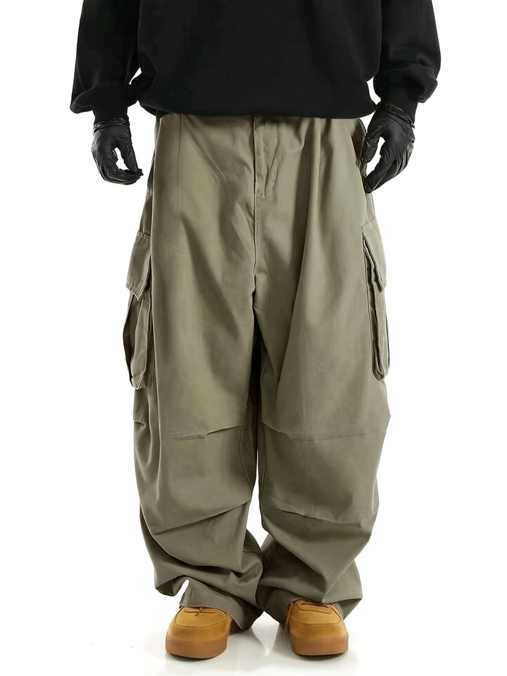Comfortable Men's Cargo Trousers with Multiple Pockets - Daan-Green-S-Nora Luxe
