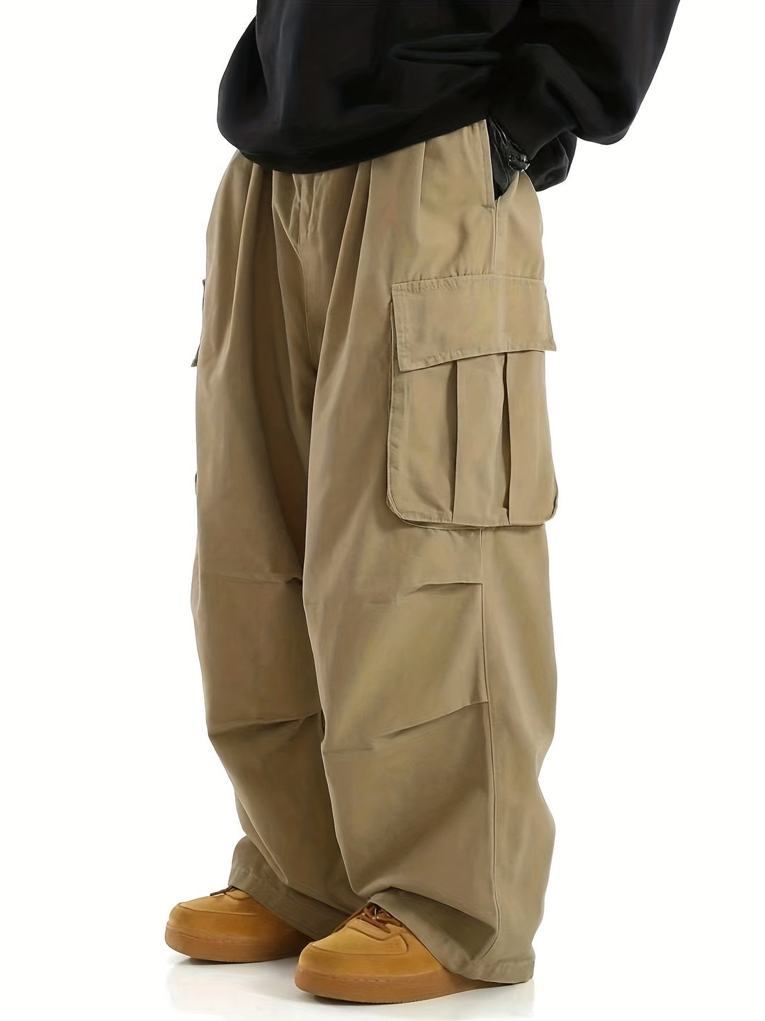 Comfortable Men's Cargo Trousers with Multiple Pockets - Daan-Khaki-S-Nora Luxe