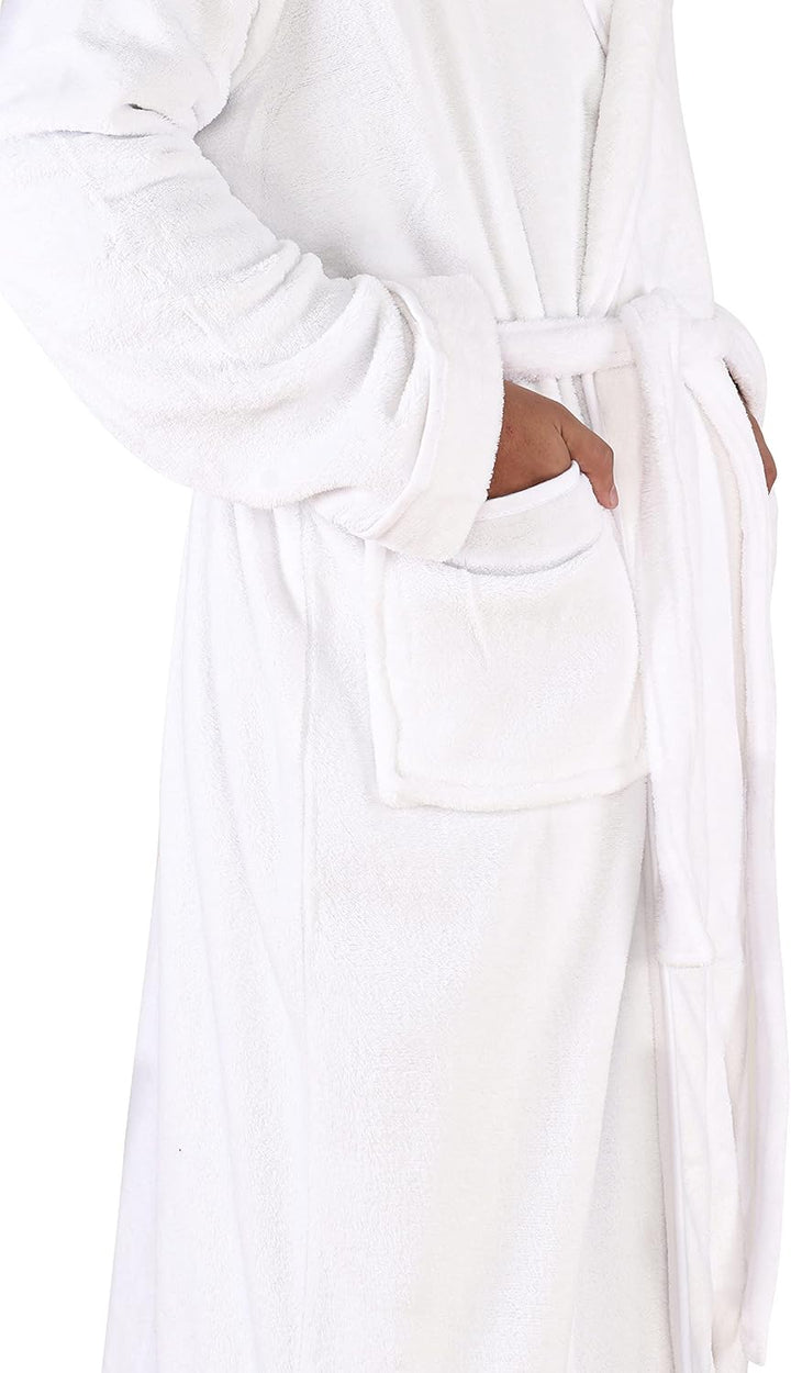 Comfortable Men's Fleece Bathrobe - Harry-Black-S/M-Nora Luxe