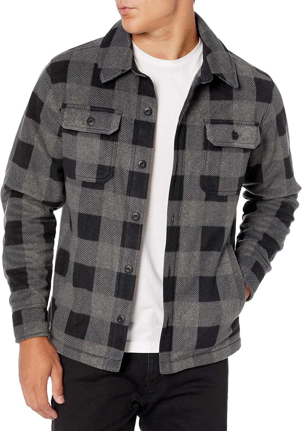 Comfortable Men's Fleece Shirt - Max-Black-S-Nora Luxe
